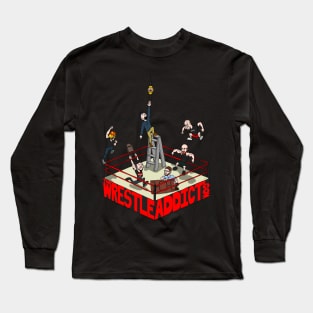 The Wrestle Addict Cartoon Tee Long Sleeve T-Shirt